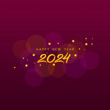Happy New Year, New Year Wishes, New Year Vector Art and Illustration, Happy New Year 2024