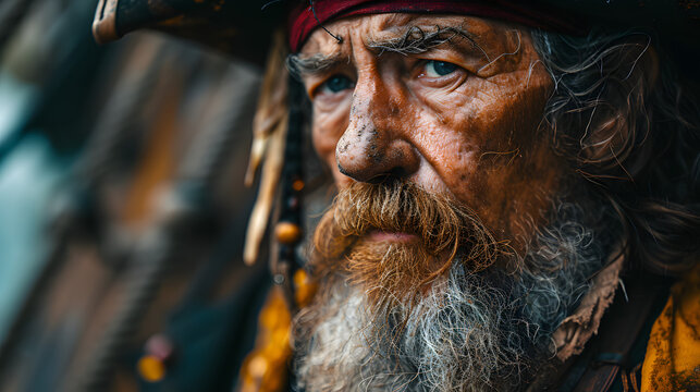 Portrait of a pirate captain
