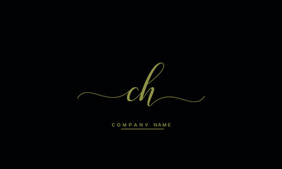 CH, HC, C, H Abstract Letters Logo Monogram