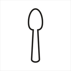 spoon vector icon line template