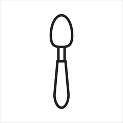 spoon vector icon line template