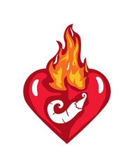 international hot and spicy food day heart