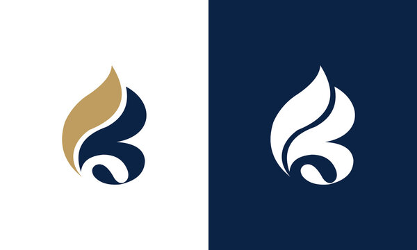 initials bf monogram logo design vector