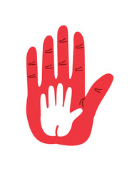 red hand day illustration