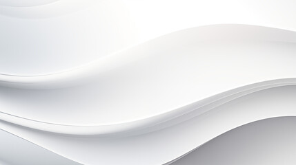 A minimalist abstract image with smooth, white waves and gentle curves, creating a clean and elegant background.