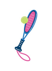 padel tennis racket and ball