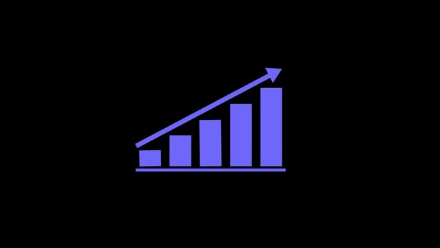 Business graph icon animation .business growth concept