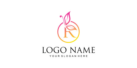 Creative butterfly logo design combination letter from A to Z with unique concept| premium vector