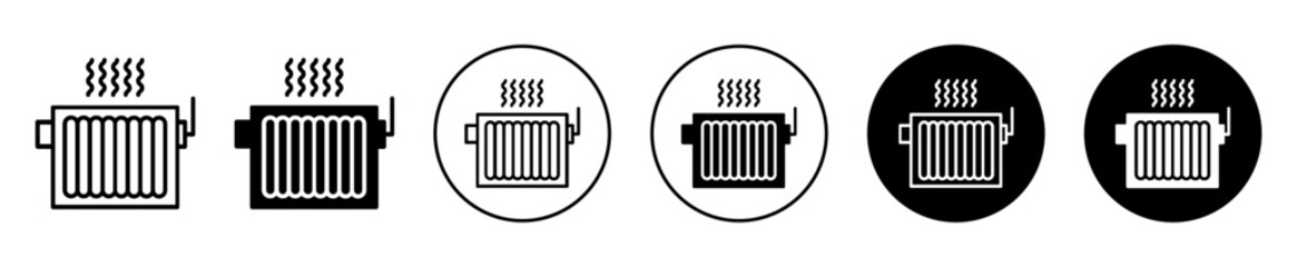 car Radiator icon. automobile vehicle cooling system to prevent overheating and maintain temperature or engine symbol set vector. industrial heat coolant or air radiator sign logo