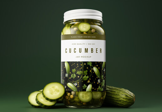 Cucumber Jar Mockup Generated With AI