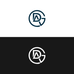 Fotobehang DAG logo. D A G design. White DAG letter. DAG, D A G letter logo design. Initial letter DAG linked circle uppercase monogram logo. D A G letter logo vector design.  © MdRakibul