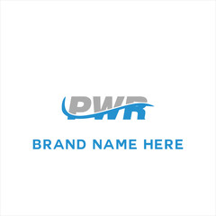 PWR logo. P W R design. White PWR letter. PWR, P W R letter logo design. Initial letter PWR linked circle uppercase monogram logo. P W R letter logo vector design.	