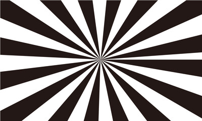 横長　サンバースト集中線　背景素材