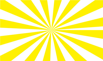 横長　サンバースト集中線　背景素材