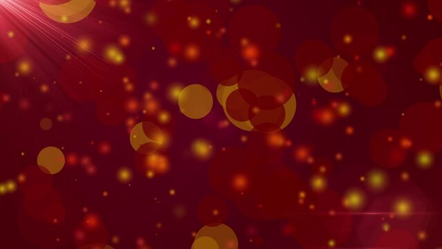 beautiful red glitter shiny particle rain motion light luminance illustration night background, artistic space bokeh speed matrix magic effect background animation