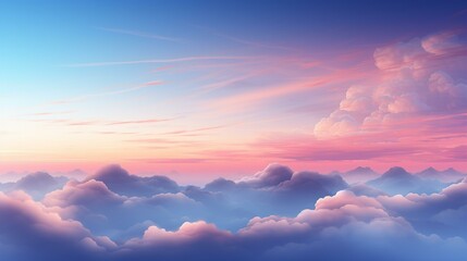 Fototapeta premium Gradient skies transitioning from dawn to dusk, creating a calming and versatile background for text placement. [beautiful original modern backgrounds with space for text]