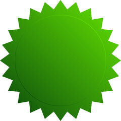 Nature Badge Label Green Gradient
