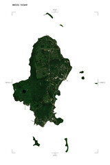 Wallis Island shape isolated on white. High-res satellite map