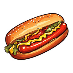 Delicious hot dog Illustartion