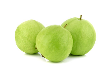 Fresh guava fruit isolated on white background