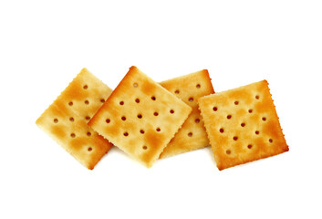 Cracker biscuit isolated on white background