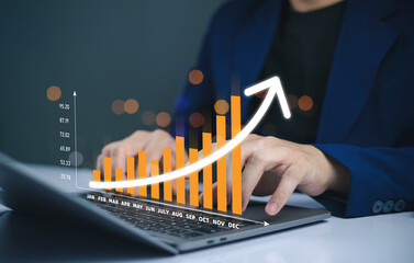 Analyzes profitability marketing trend 2024 business growth financial analysis profit strategy company chart show goal investment increase, report progress data price economic efficiency money