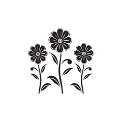 Beauty Flowers Vector icon design Template floral garden ornament.