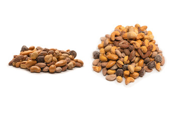  A group of almonds, pistachios, walnuts, macadamia, cashews.
