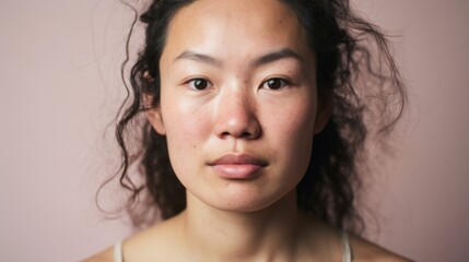 Closeup portrait capturing the authenticity of an Asian woman.