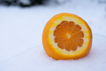 Orange on a white background
