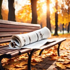 bench in autumn park