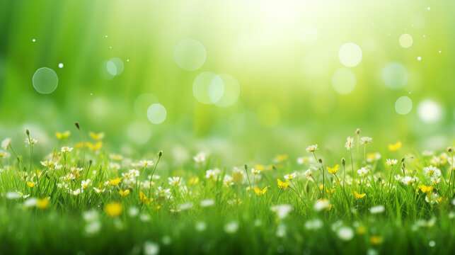 spring background with grass HD 8K wallpaper Stock Photographic Image 