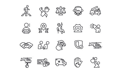 Emergency Services icons vector design