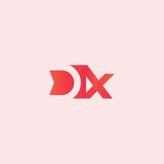 Abstract Initial letter DX logo Vector Art