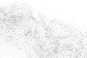 Black texture overlay. Dust grainy texture on white background. Grain noise stamp. Old paper. Grunge design elements. Vector illustration.		