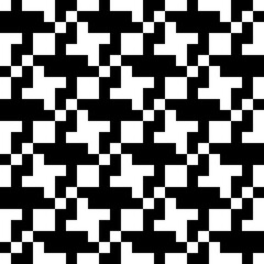 Crosses, squares seamless pattern. Checks, cross shapes ornate. Folk wallpaper. Geometric background. Tribal motif. Ethnic ornament. Textile print, web design, geometry abstract. Geometrical vector.