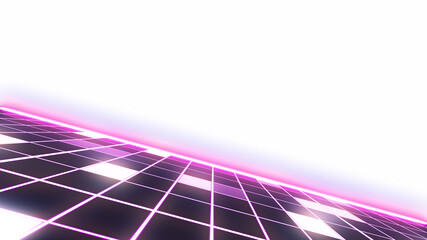 Abstract grid line neon retro style 80s-90s