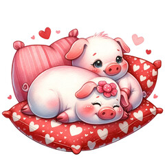 cute valentine pig