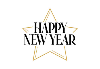 Happy new year greeting logo.