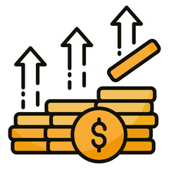 Profitability Icon Element For Design
