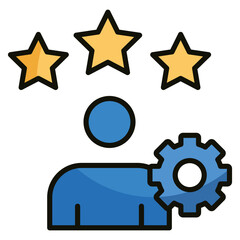 Reputation Management Icon Element For Design