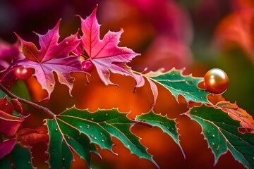 holly leaves and berries