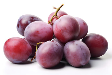 Fototapeta premium red grape isolated on white - Generative AI