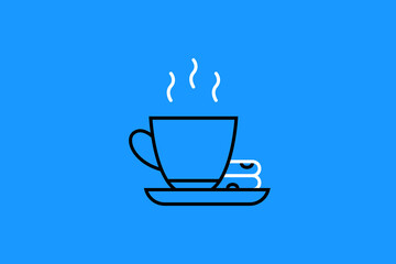 warm drink illustration in flat style design. Vector illustration.	