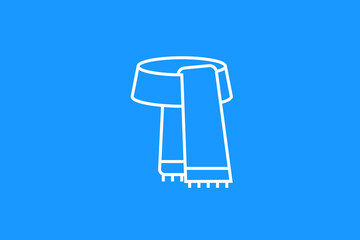 a scarf illustration in flat style design. Vector illustration.	