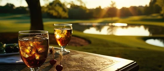 Foto op Plexiglas Can having a few drinks during a round of golf possibly improve your game? © AkuAku