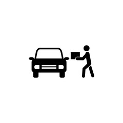 Curbside pickup icon Isolated silhouette illustration © Jovana