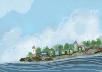 Małe miasteczko na wyspie