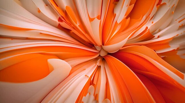 Orange and white paint abstract background