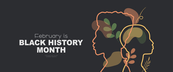 February is Black History Month banner. © Stafeeva